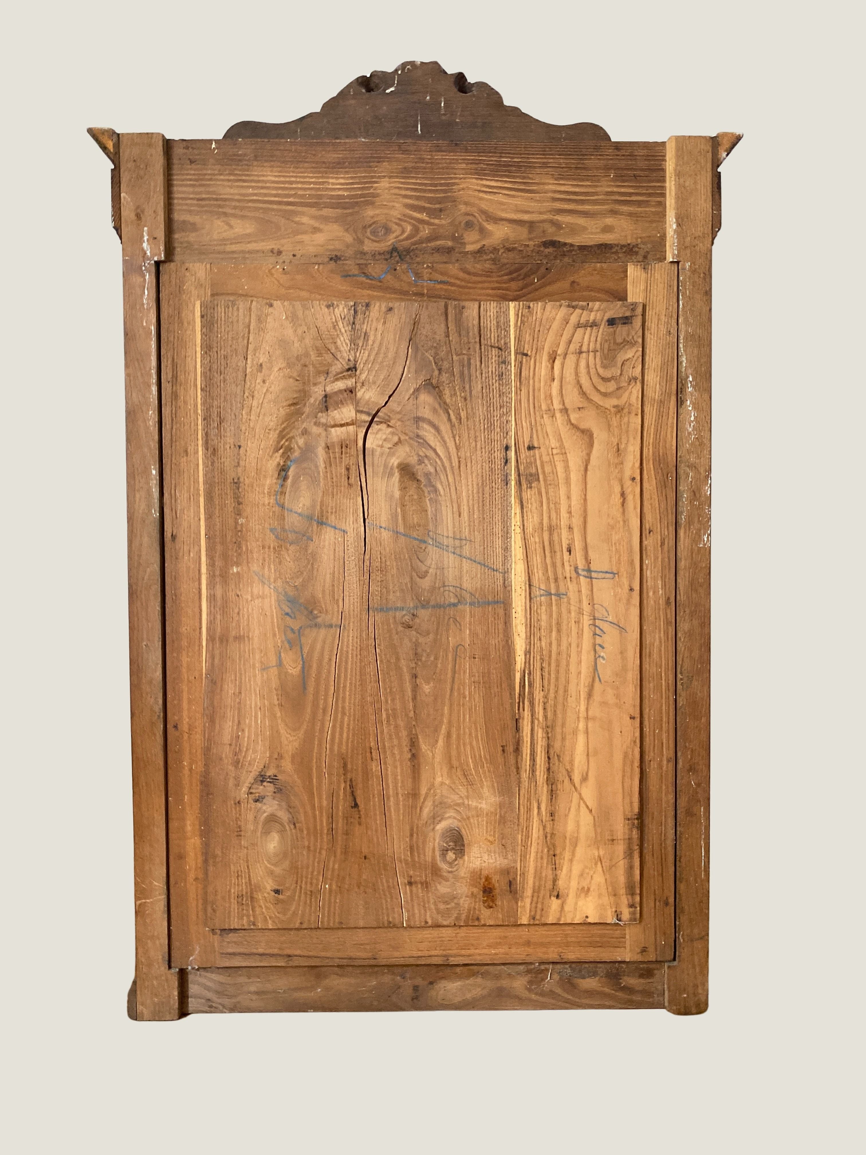 MIROIR EN BOIS MASSIF - XIXEME