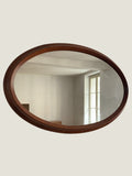 MIROIR OVALE EN BOIS PATINE - CIRCA 1960