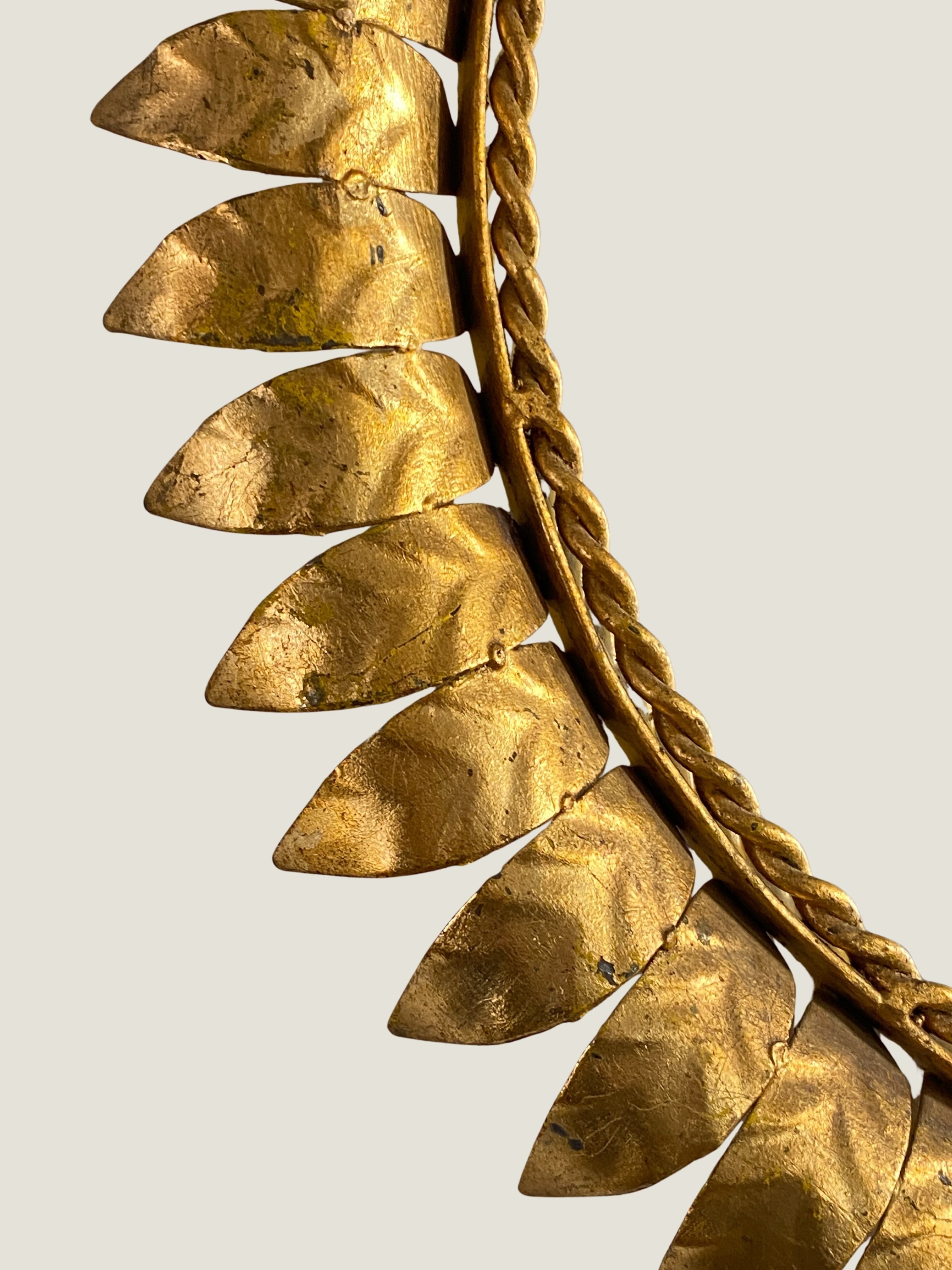 MIROIR SOLEIL EN METAL DORE - MID CENTURY - CIRCA 1950