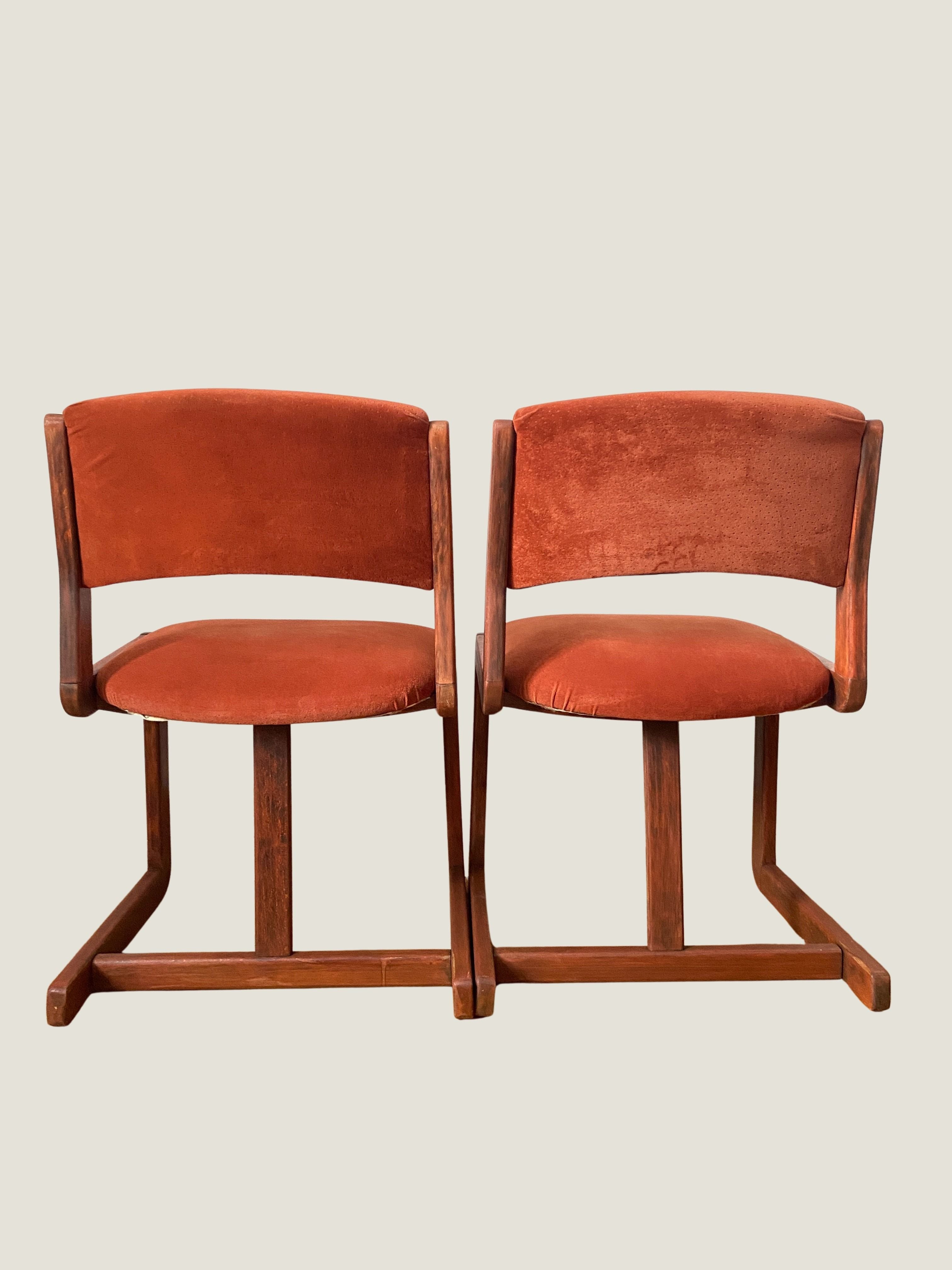 PAIRE DE CHAISES MID CENTURY